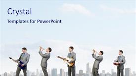  Presentation with mechanical instruments - Audience pleasing PPT layouts consisting of pipe band - he can play all instruments backdrop and a sky blue colored foreground