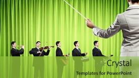  Presentation with woman leader - Theme having pipe band - man orchestra playing different music background and a yellow colored foreground