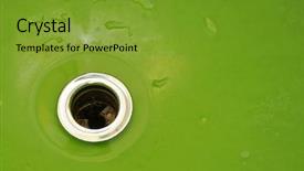  Presentation with pure water - Slides enhanced with pipe drain - drops of pure water background and a  colored foreground