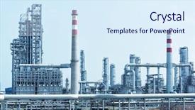  Presentation with processing - Amazing presentation having pipe industry - gas processing factory backdrop and a sky blue colored foreground