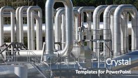  Presentation with geothermal power - PPT layouts consisting of pipe industry - geothermal power station new zealand background and a gray colored foreground