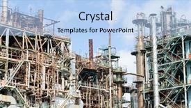  Presentation with complex - Theme enhanced with pipe industry - industrial factory complex background and a light blue colored foreground