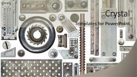  Presentation with elements - Beautiful presentation theme featuring pipe industry - industrial metal design elements backdrop and a mint green colored foreground