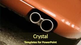  Presentation with pipe - Colorful PPT theme enhanced with pipe of sport car backdrop and a tawny brown colored foreground
