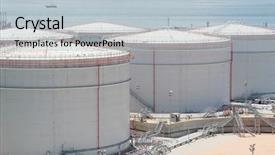  Presentation with steel pipe - Audience pleasing slide deck consisting of pipe steel - gas tank in hong kong backdrop and a  colored foreground