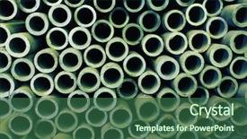 Presentation with industrial rusty tubes - Amazing slides having pipe steel - industrial background rusty tubes backdrop and a ocean colored foreground