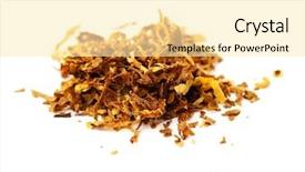  Presentation with tobacco - Amazing slide deck having pipe tobacco backdrop and a blonde colored foreground