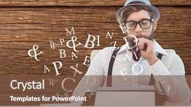 Presentation with smoking weed - Colorful presentation theme enhanced with pipe while using type writer backdrop and a tawny brown colored foreground