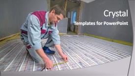  Presentation with immunity system - Amazing slides having pipefitter installing system of heating backdrop and a gray colored foreground