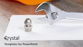  Presentation with plumbing - Amazing PPT theme having pipefitting - all kinds of plumbing backdrop and a  colored foreground