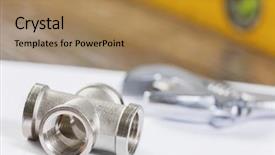  Presentation with plumbing - Presentation design with pipefitting - all kinds of plumbing background and a  colored foreground