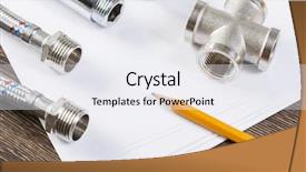  Presentation with plumbing - Colorful slide deck enhanced with pipefitting - all kinds of plumbing backdrop and a sky blue colored foreground