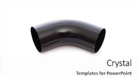  Presentation with connector - Slide set enhanced with pipefitting - pipe connector isolated background and a white colored foreground