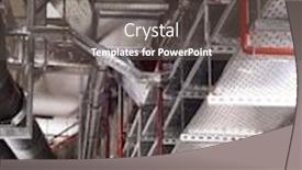  Presentation with pipeline - Presentation theme with pipeline and ventilation air-condition background and a dark gray colored foreground