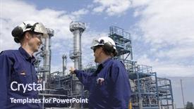  Presentation with refinery - Amazing presentation having pipelineengineering - two engineers one pointing towards backdrop and a ocean colored foreground