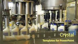  Presentation with oil production - Amazing slide deck having pipelines valves design - oil industry production and packaging backdrop and a tawny brown colored foreground