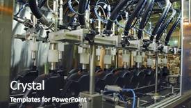  Presentation with oil production - PPT layouts featuring pipelines valves design - oil industry production and packaging background and a dark gray colored foreground