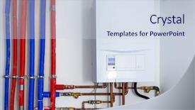  Presentation with house heating - Cool new theme with pipes and boiler of gas backdrop and a lemonade colored foreground