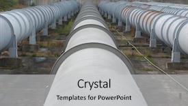  Presentation with hydroelectric - Beautiful presentation theme featuring pipes and tubes hydroelectric power backdrop and a light gray colored foreground