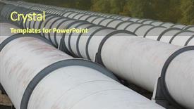  Presentation with hydroelectric - PPT layouts featuring pipes and tubes hydroelectric power background and a tawny brown colored foreground