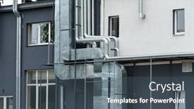  Presentation with technical support - PPT layouts with pipes-for-ventilation-and-maintenance background and a  colored foreground