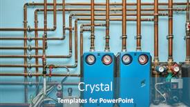  Presentation with pipes - Presentation enhanced with pipes-of-a-heating-system background and a  colored foreground