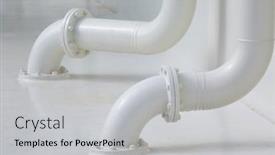  Presentation with pipes - Presentation design having pipes-of-an-industrial-ficilty background and a light gray colored foreground