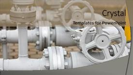  Presentation with natural gas - Colorful slide deck enhanced with pipes of an industrial gas backdrop and a coral colored foreground