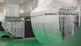  Presentation with machinery - Theme featuring pipes-tubes-machinery-at-factory background and a light gray colored foreground