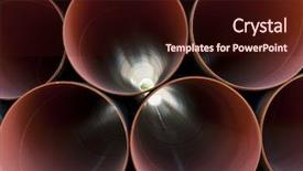  Presentation with plastic - Audience pleasing slide deck consisting of pipes used at the building backdrop and a wine colored foreground