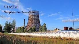  Presentation with pipes - Presentation theme having pipes background and a light blue colored foreground