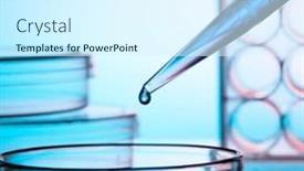  Presentation with fluid - Beautiful PPT layouts featuring pipette-adding-fluid-to-one backdrop and a cool aqua colored foreground