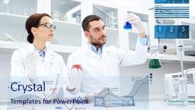  Presentation with clinical research - Colorful slide set enhanced with  backdrop and a  colored foreground