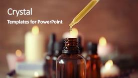  Presentation with essential oil - Slides with pipette dropping essential oil background and a tawny brown colored foreground