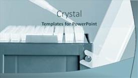  Presentation with laboratory microbiology - Slides with pipette-in-microbiology-laboratory-close background and a light blue colored foreground