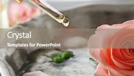  Presentation with pipette - Amazing presentation theme having pipette with aroma oil backdrop and a gray colored foreground