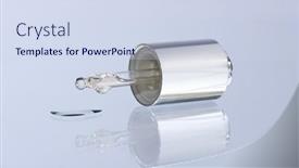  Presentation with serum - Slides featuring pipette-with-cosmetic-serum-close background and a sky blue colored foreground