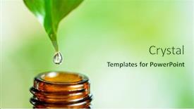  Presentation with pipette - Slide deck enhanced with pipette-with-essential-liquid-macro background and a mint green colored foreground