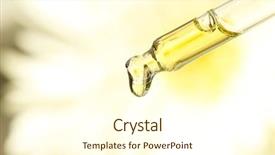  Presentation with essential oil - Cool new PPT theme with pipette with essential oil backdrop and a cream colored foreground