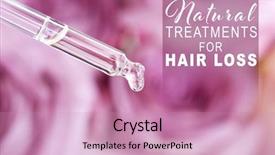  Presentation with blurred flowers - Cool new slide deck with pipette with essential oil backdrop and a coral colored foreground