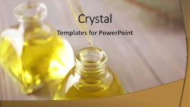  Presentation with essential oil - Presentation theme consisting of pipette with pine essential oil background and a mint green colored foreground