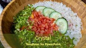  Presentation with salad - PPT theme having pipirrana-typical-malaga-salad-malaga background and a  colored foreground