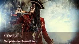  Presentation with pirate - Slides having piracy - portrait of a noble brave background and a wine colored foreground