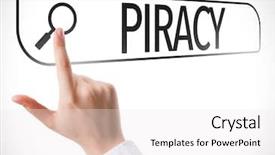  Presentation with search - Cool new PPT layouts with piracy written in search bar backdrop and a white colored foreground