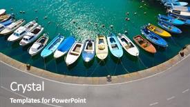  Presentation with mediterranean - Presentation theme consisting of piran slovenia- colorful mediterranean old background and a gray colored foreground