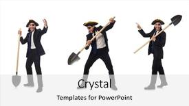  Presentation with spa white orchids black - Beautiful presentation theme featuring pirate businessman holding spade isolated backdrop and a white colored foreground