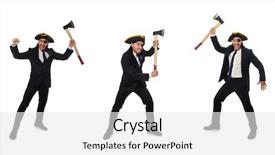  Presentation with frames isolated on white brown - Cool new PPT layouts with pirate businessman with axe isolated backdrop and a white colored foreground