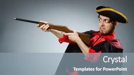  Presentation with dark damask - Beautiful slides featuring pirates carribean party - man pirate against dark background backdrop and a light blue colored foreground