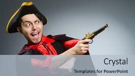  Presentation with dark and sad - Slide set with pirates carribean party - man pirate against dark background background and a light blue colored foreground