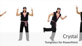  Presentation with pirate anchor - Colorful slide set enhanced with pirates carribean party - man pirate isolated backdrop and a white colored foreground